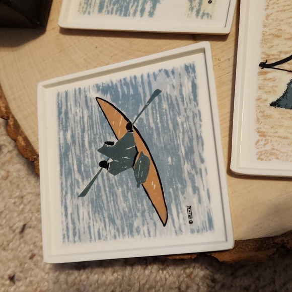 Ornamin by Ornamold Set 5 Inuit Hunter Coasters Canada - Picture 2 of 7